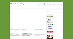 Desktop Screenshot of daily.meraharipur.com
